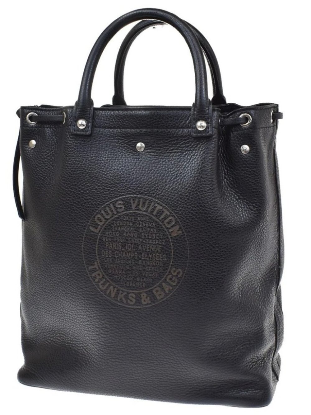 LOUIS VUITTON Tobago Trunks & Bags Shoes Bag Leather Black France 98RQ192